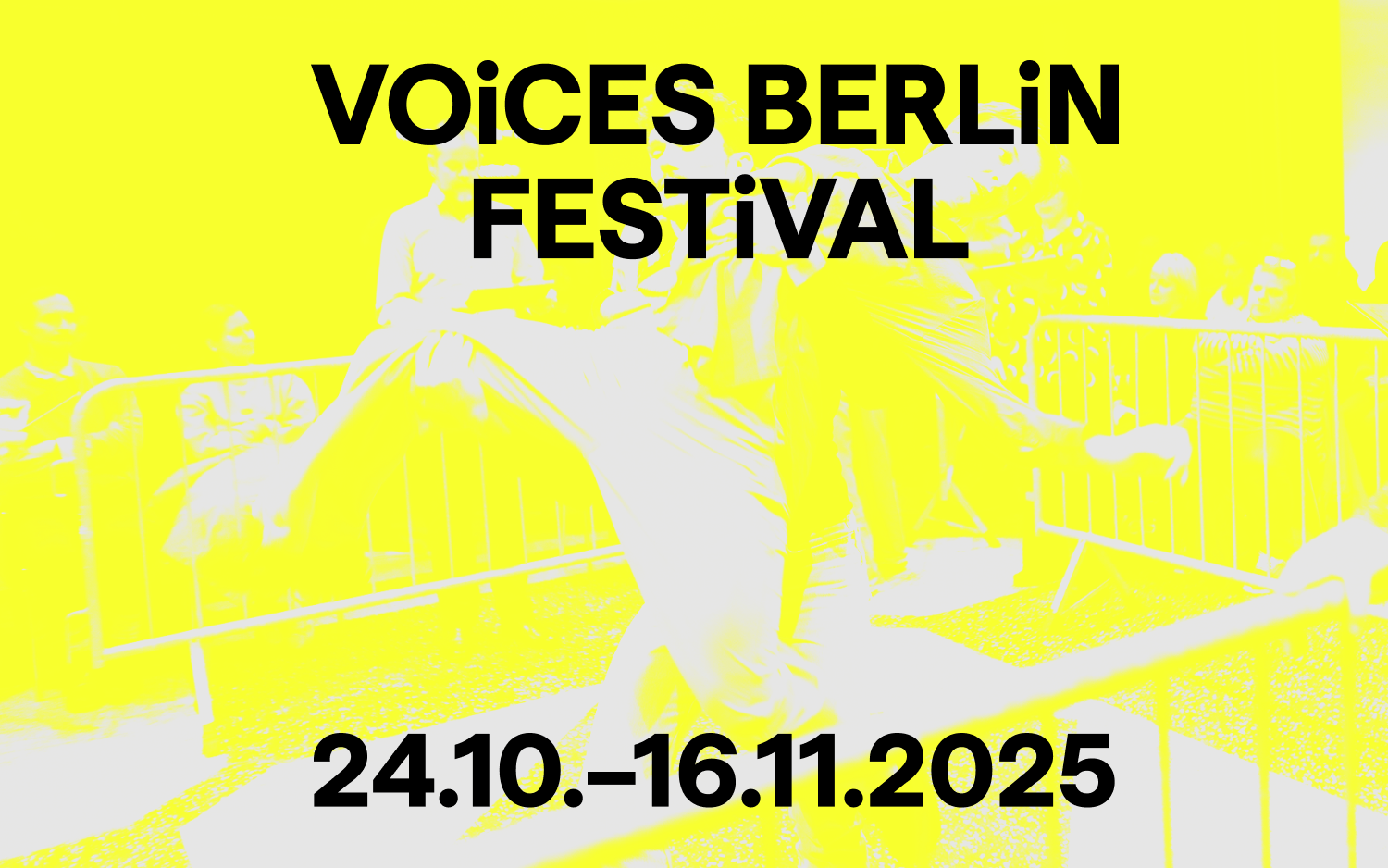 VOICES BERLIN FESTIVAL VISUAL in grellem Gelb