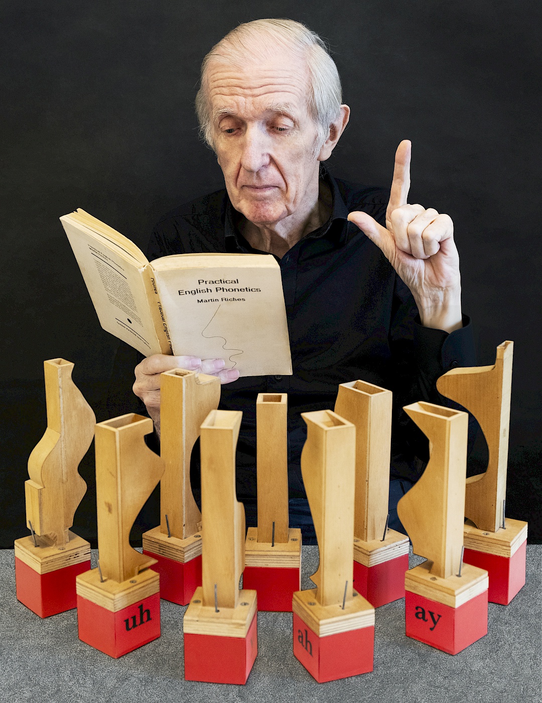 Rie Yamada The same portrait in colour. The pose is recreated exactly, except that Martin Riches is now many years older.