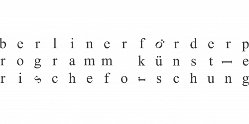 Berliner Förderprogramm Künstlerische Forschung Logo